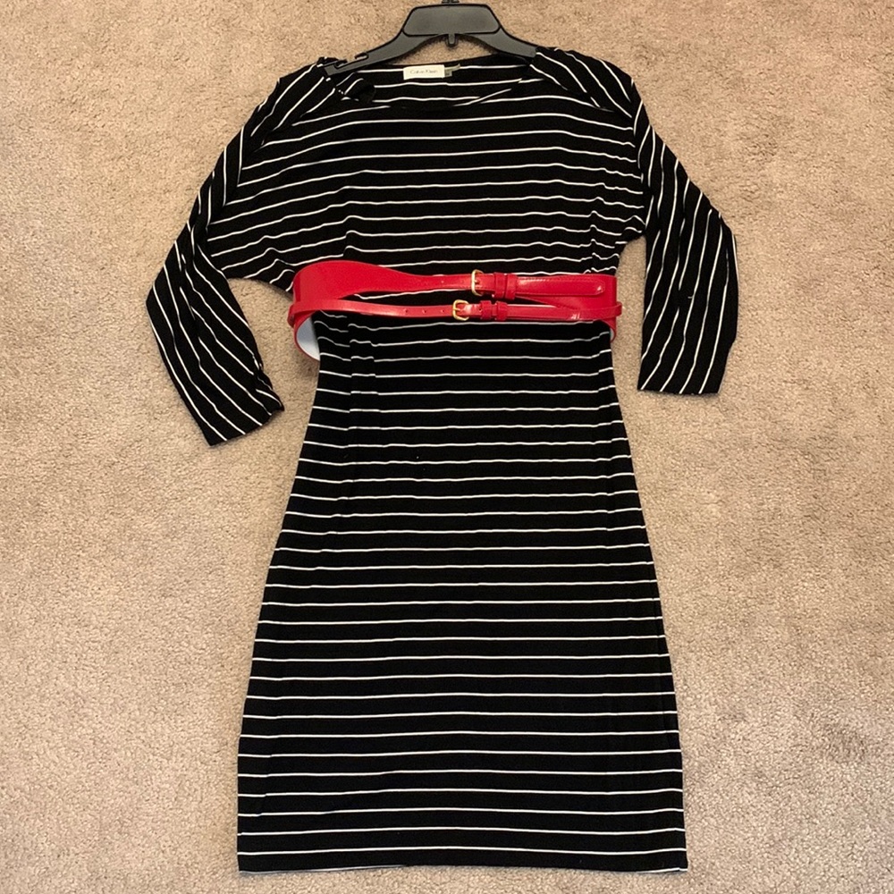 Calvin Klein belted Dress